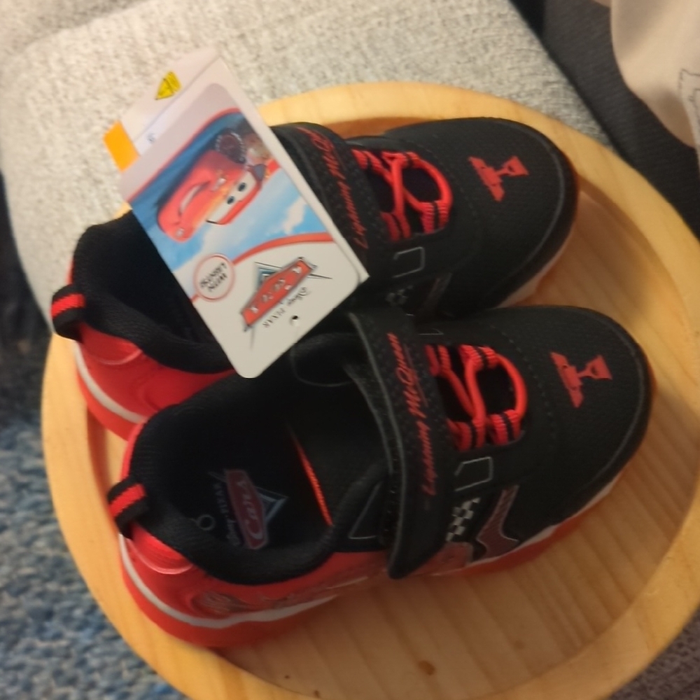 Disney Cars Black and Red Sneakers for Kids